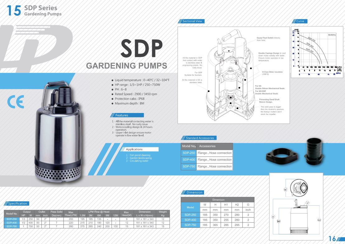 Catalog máy bơm hóa chất APP Series SDP